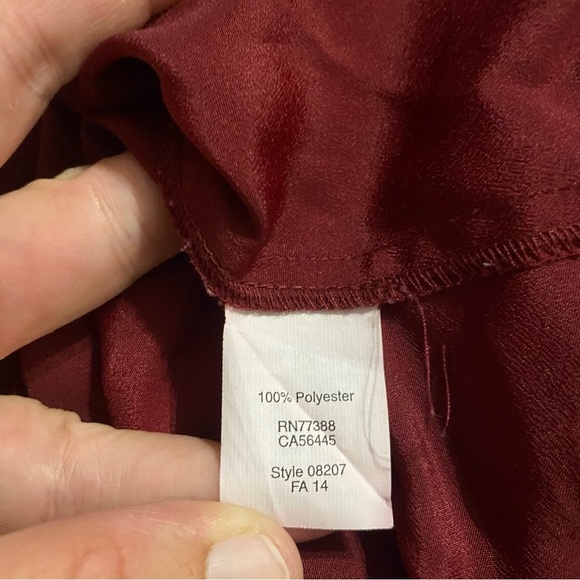 J Crew Burgundy Maroon Draped Pocket Front Tank Top - Picture 4 of 5